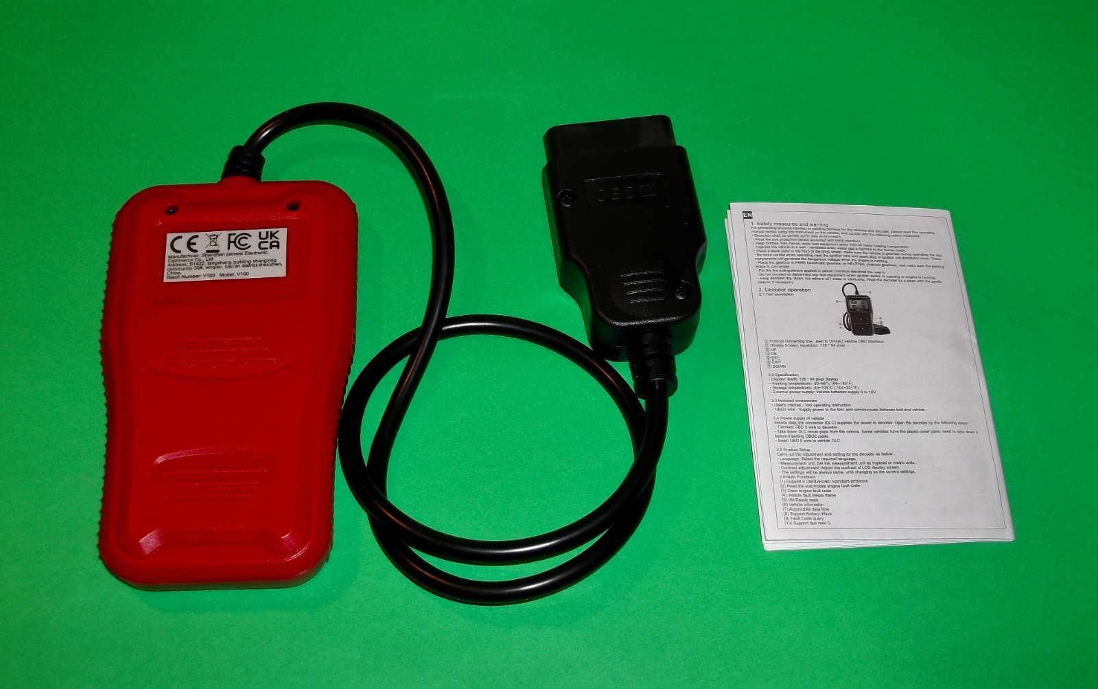 OBD II AUTOMOTIVE CAR TRUCK SUV 16 PIN DIGITAL FAULT CODE READER SCANNER TOOL - Image 2