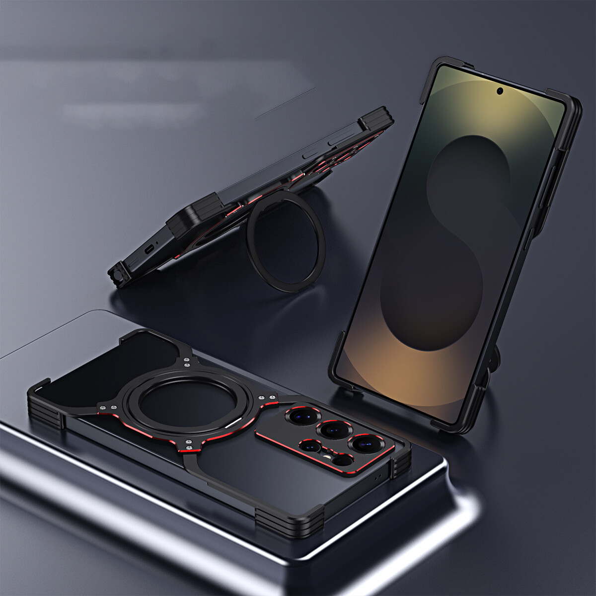 For Samsung S25 Ultra/S24Ultra Aluminum Metal Frameless 360° Stand Mag Safe Case - Image 3