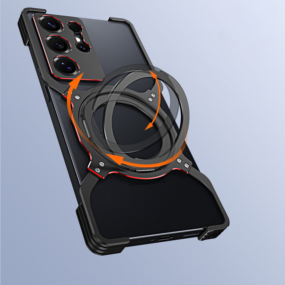 For Samsung S25 Ultra/S24Ultra Aluminum Metal Frameless 360° Stand Mag Safe Case - Image 5