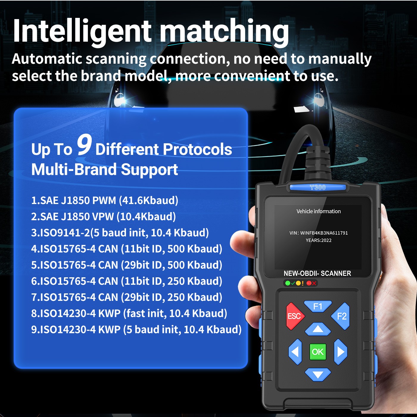 Car OBD2 Scanner Check Engine Light Universal Code Reader Fault Diagnostic Tool - Image 2
