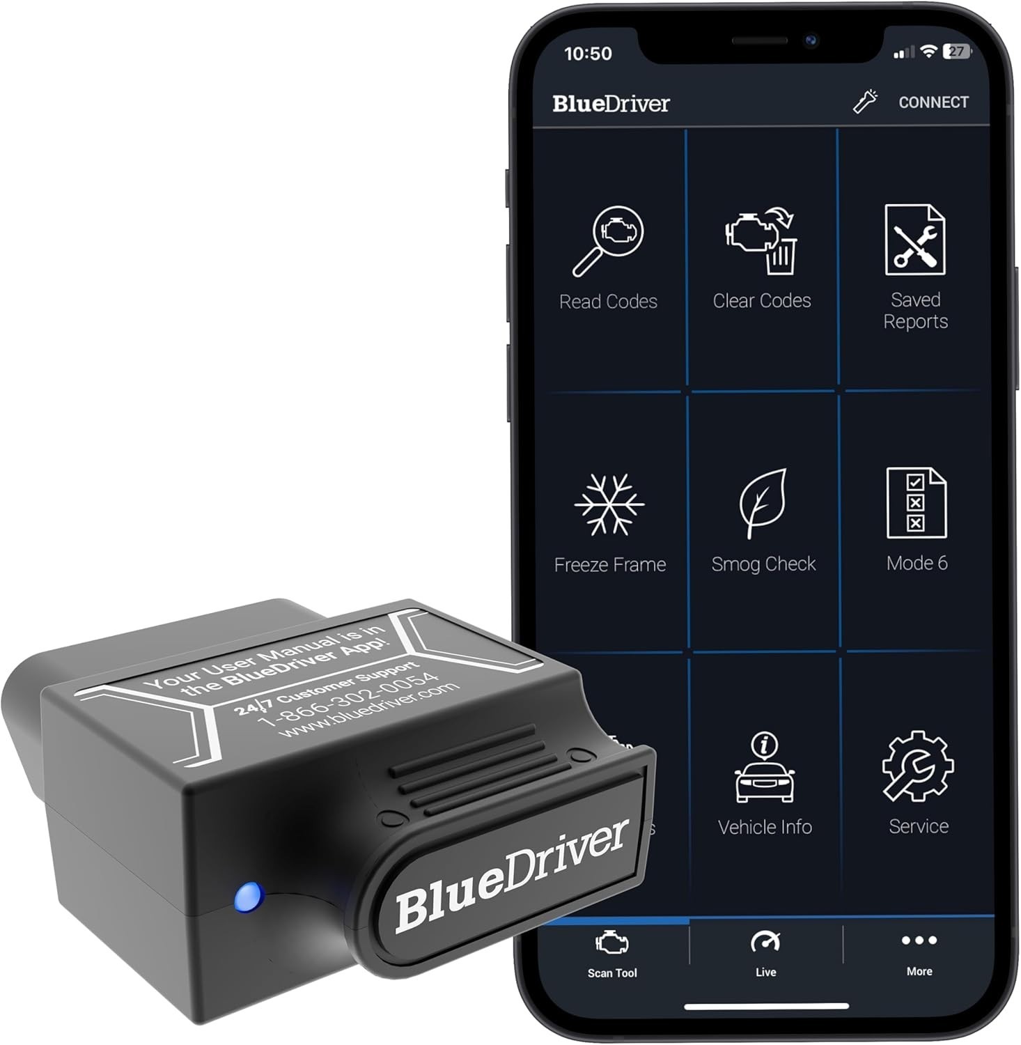 Pro Car Diagnostic Tool - Bluetooth OBDII Scanner for iPhone & Android - No Fees - Image 3