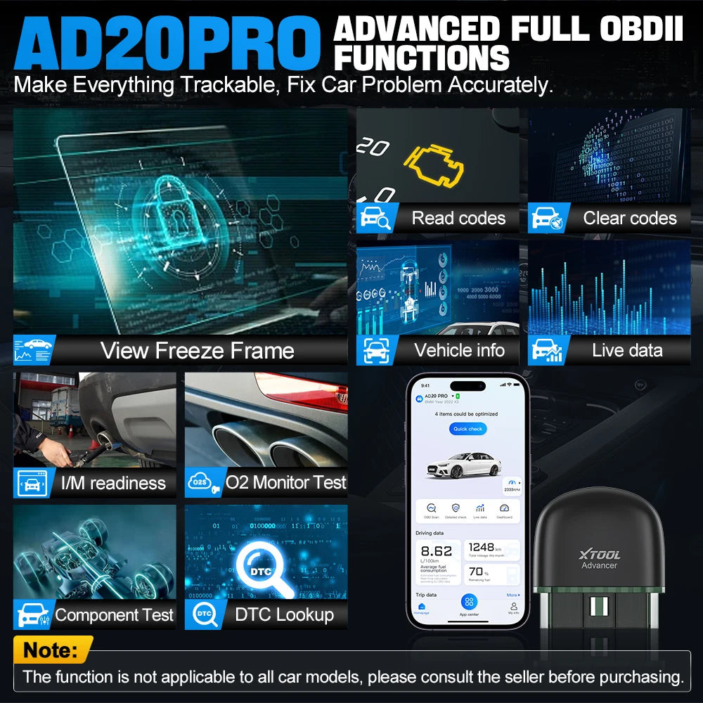 Universal Car Diagnostic Scan Tool AD20 Pro Mini Bluetooth 5.0 OBD2 Scanner - Image 2
