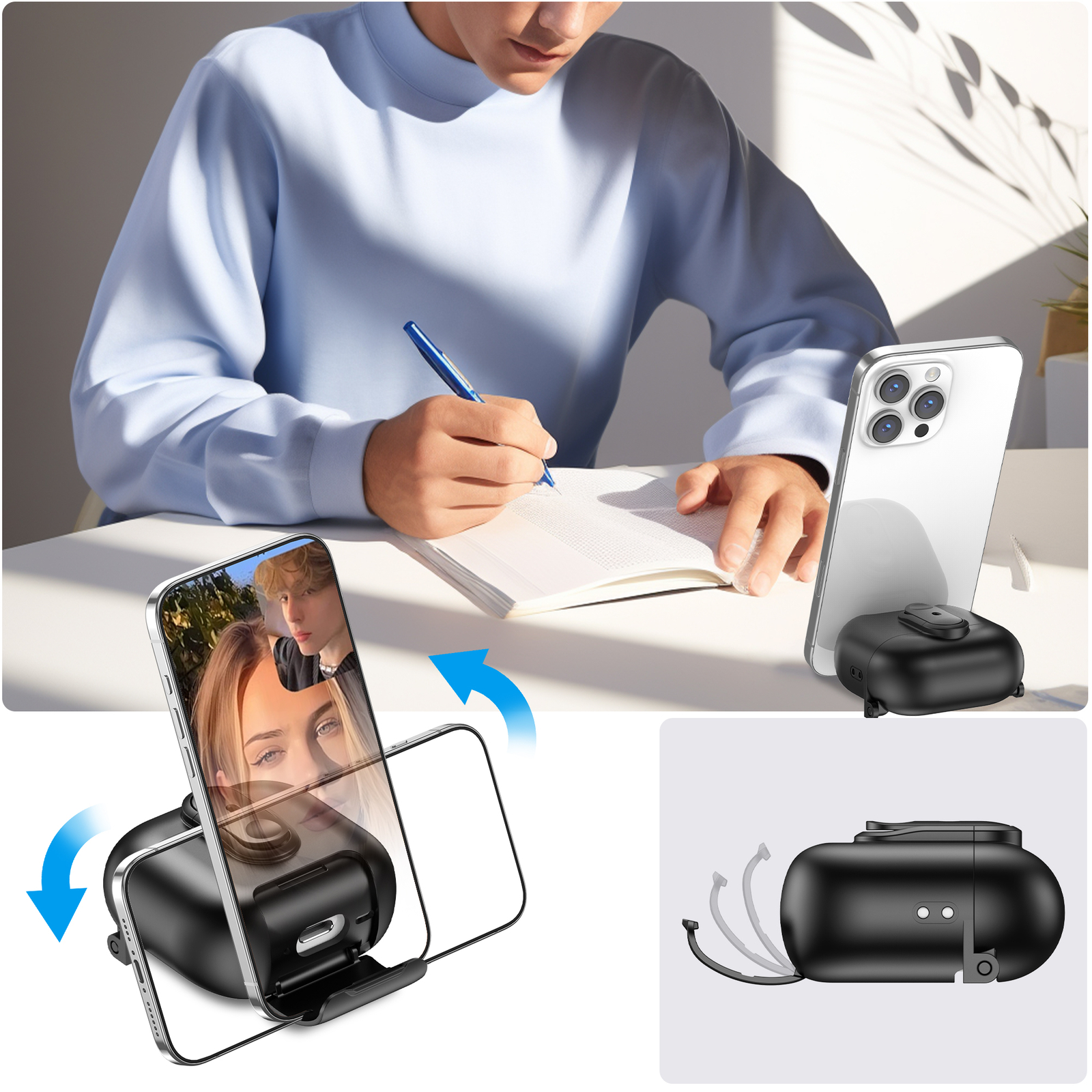 Auto Open Secure Lock Cover Case for AirPods Pro3 2/AirPods 4 3 2 with Lanyard - Image 2
