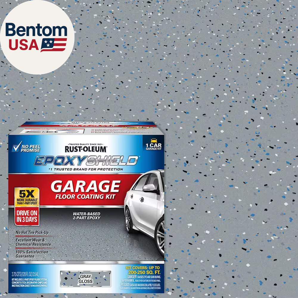 120 Oz. Gray Epoxy 1 Car Garage Floor Paint Kit