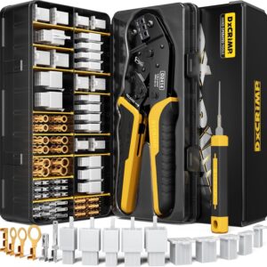 Kit de herramientas de prensado de conectores eléctricos automotrices impermeables-