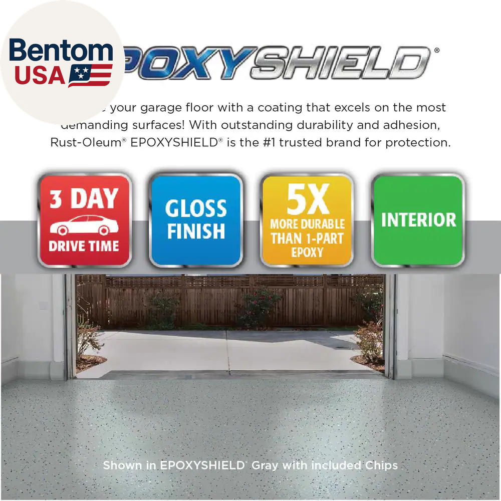 120 Oz. Gray Epoxy 1 Car Garage Floor Paint Kit - Image 2
