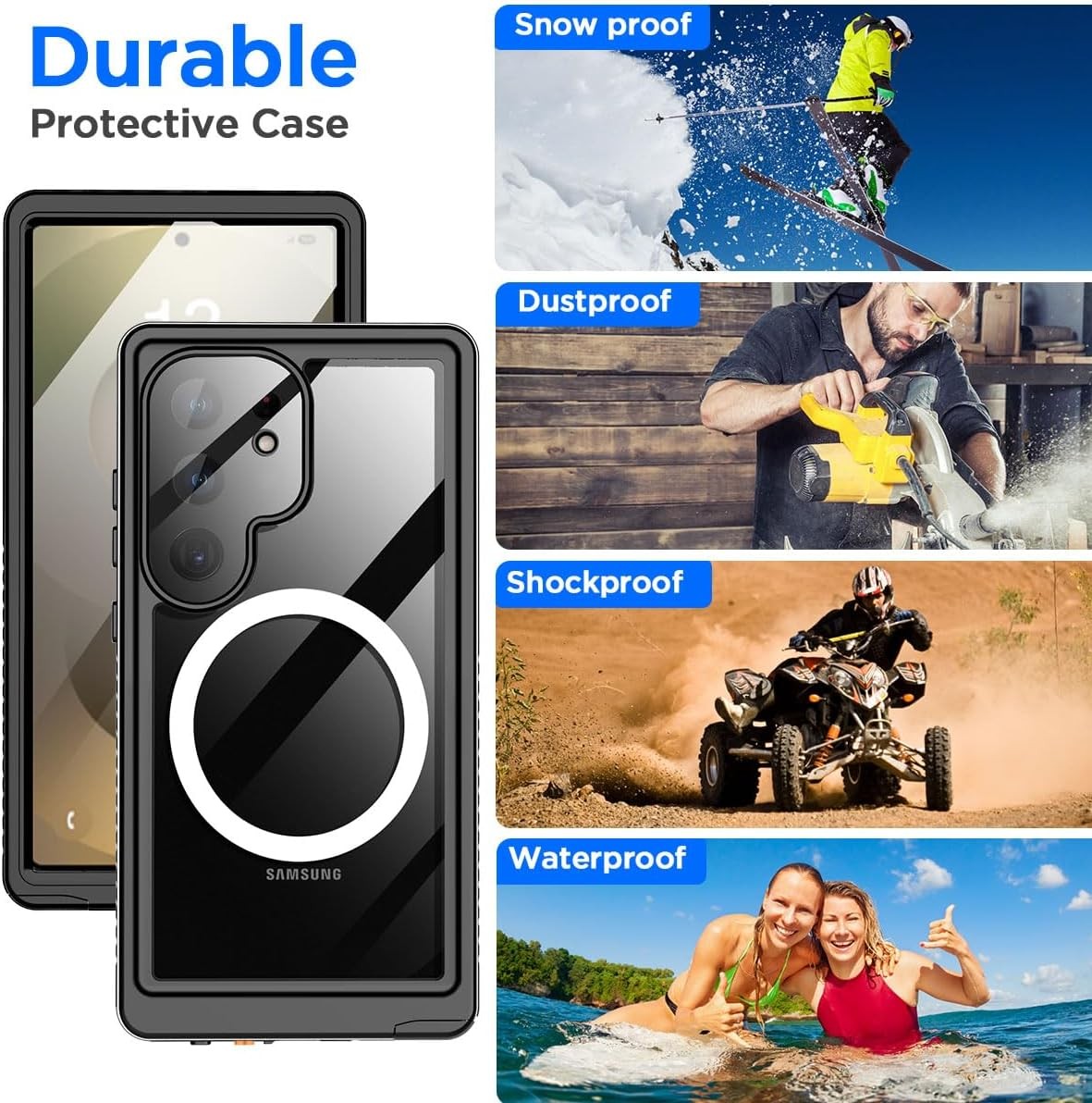 Waterproof Case for Samsung Galaxy S26 Ultrs S26+ S26 Full Body Mag Safe Cover - Image 4