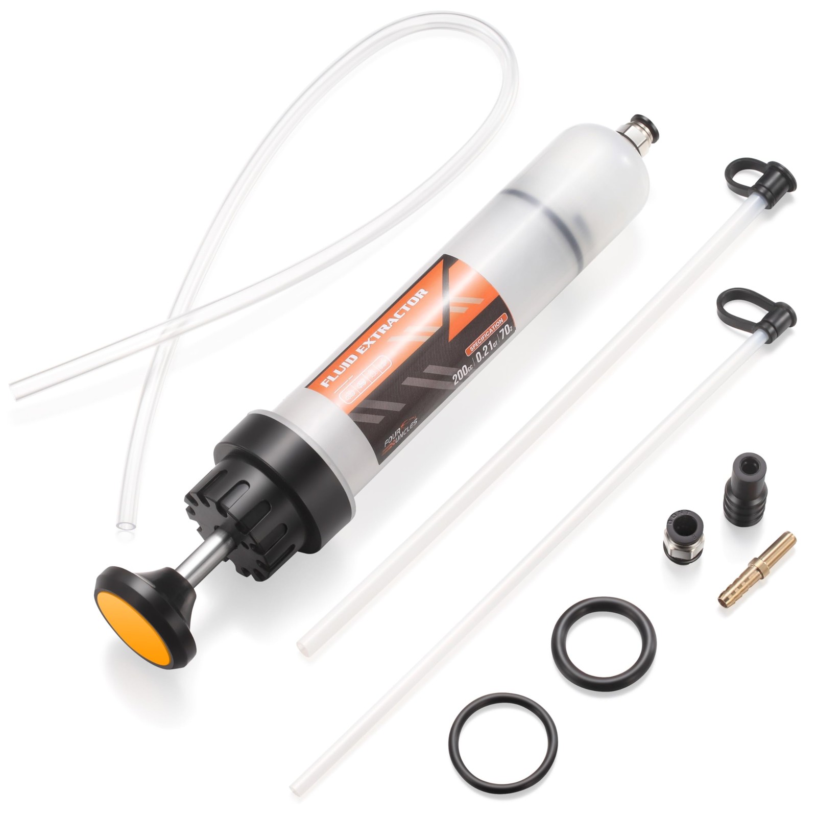 FOUR UNCLES 200cc Fluid Extractor Fill Pump for Automotive Use - Oil Syringe