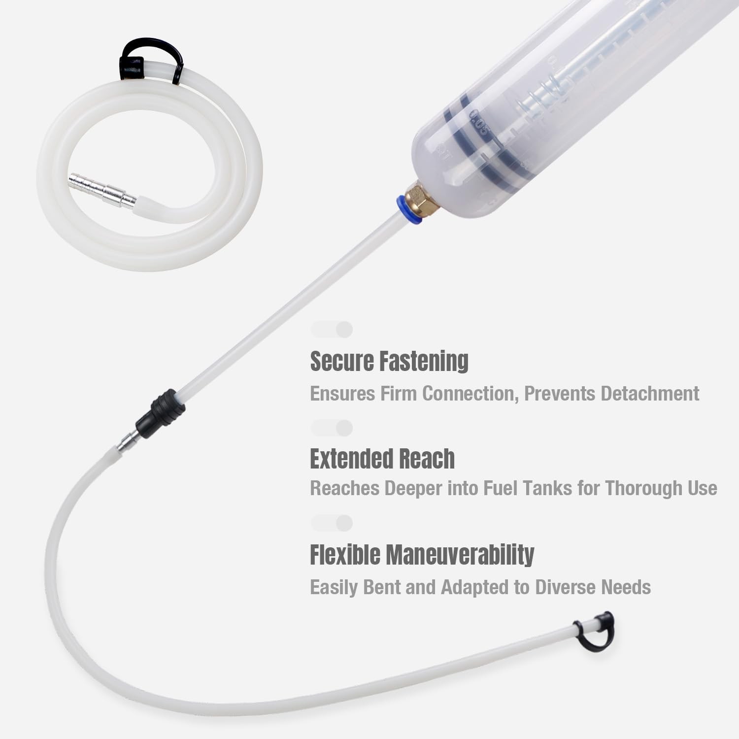 Thorstone 200cc Automotive Fluid Extractor Pump, Manual Oil Change Syringe w... - Image 3
