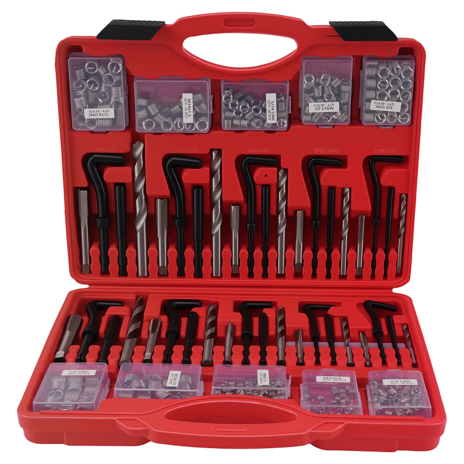 338Pc Engine Thread Repair Kit SAE Metric for Automotive Strip Tool Set - Image 2
