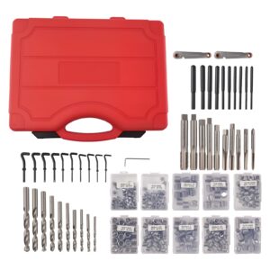 338Pc Automotive Thread Repair Kit SAE Metric for Engine Strip Restore Set