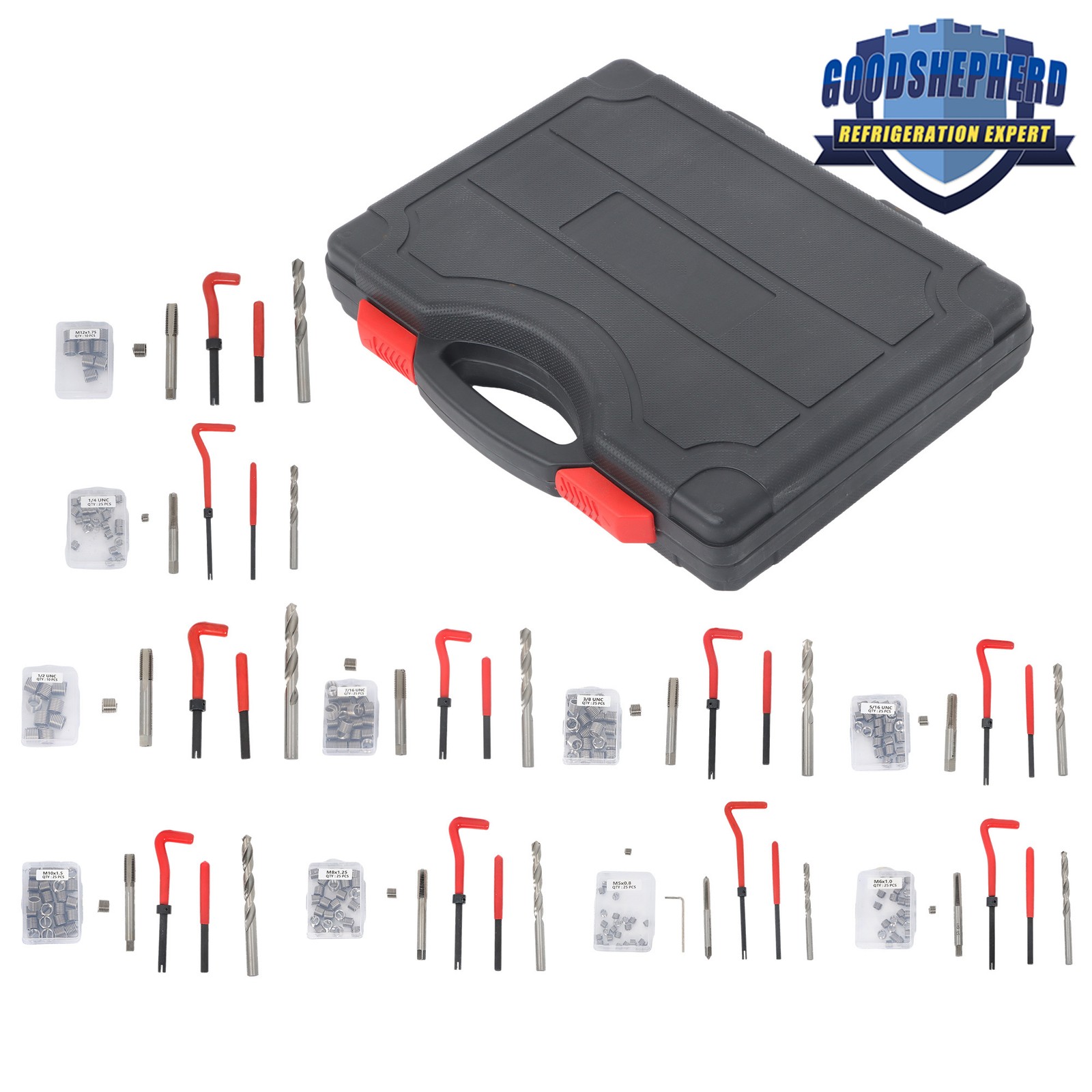 For Automotive Plumbing Thread Repair Tools Thread Repair Kit 261Pcs Manual