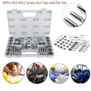 Professional M3-M12 Tap & Die Set for Automotive & Industrial Thread Repair