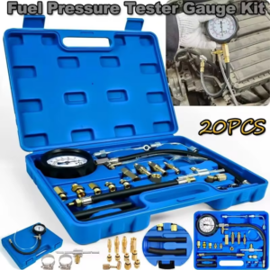 Fuel Pressure Tester Gauge Kit 140PSI Automotive Engine Injector Pump Test Motor