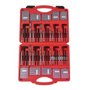 338Pc Engine Thread Restoration Kit SAE Metric for Automotive Repair Tool