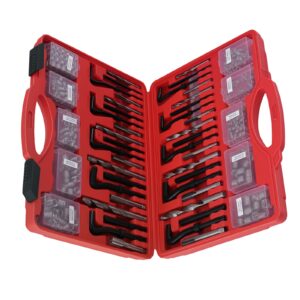 338Pc Engine Thread Repair Kit SAE Metric for Automotive Strip Tool Set