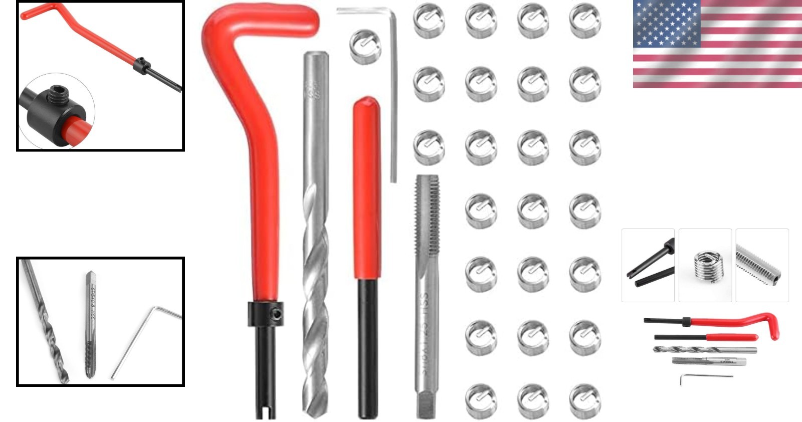Comprehensive 30-Piece Thread Repair Insert Kit for Automotive Applications - Image 2