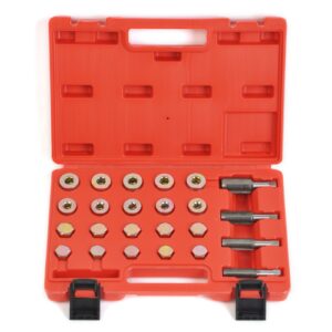 24PC Automotive Oil Pan Thread Repair Set Sump Drain Plug Taps Repair Kit
