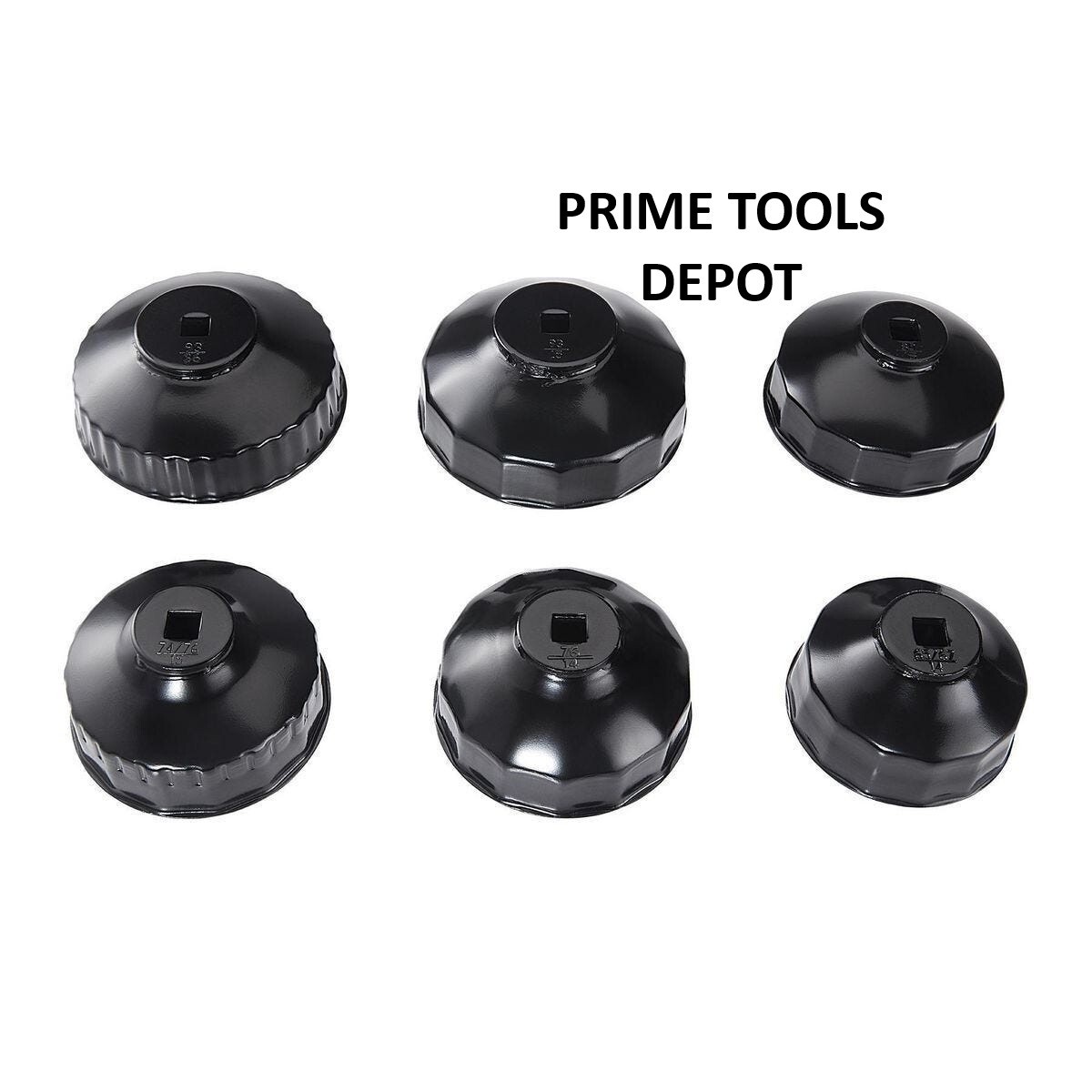 PITTSBURGH Oil Filter Wrench End Cap Set, 6-Piece, Automotive Tools - Image 3