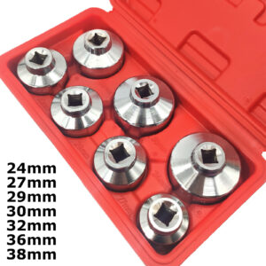Cup Type Oil Filter Wrench Tool Kit Socket Set Automotive Removal Kit With Case