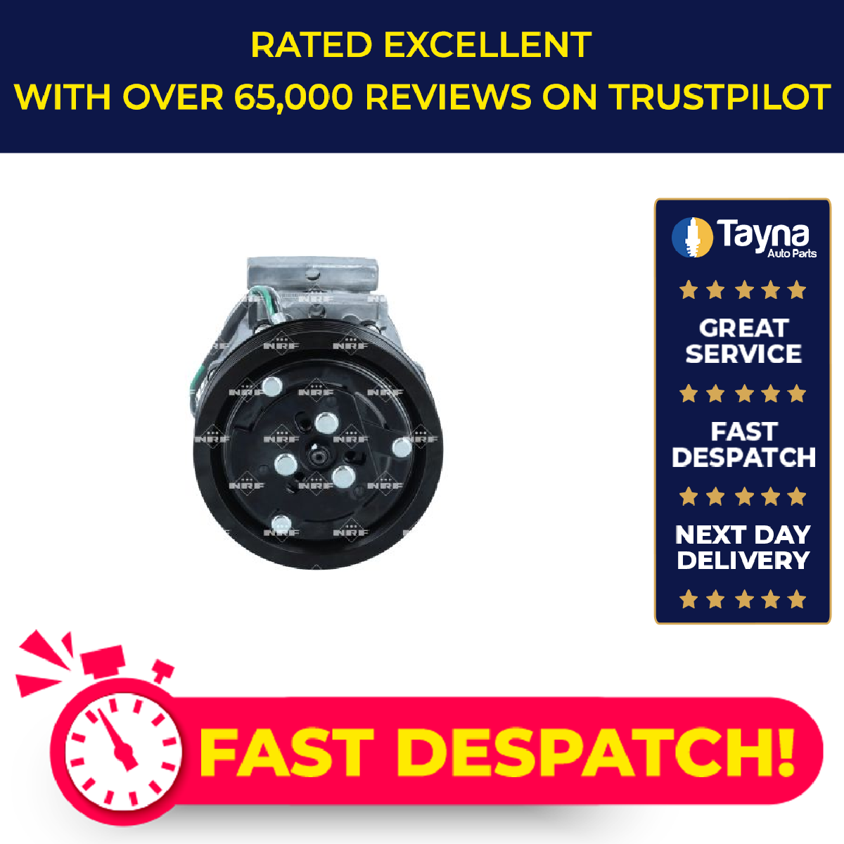 Air Con Compressor 32477 NRF AC Conditioning 1458999 1641183 1685170 1815581 New