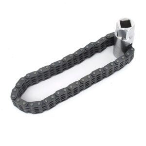 uxcell Automotive Tools Universal Chain Oil Filter Wrench 200mm Silver