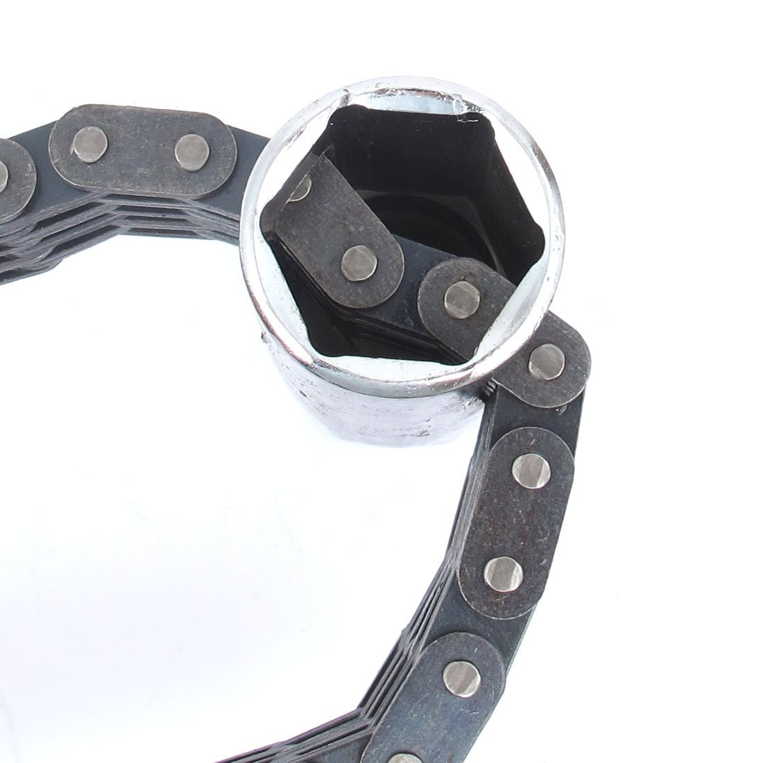 uxcell Automotive Tools Universal Chain Oil Filter Wrench 200mm Silver - Image 2