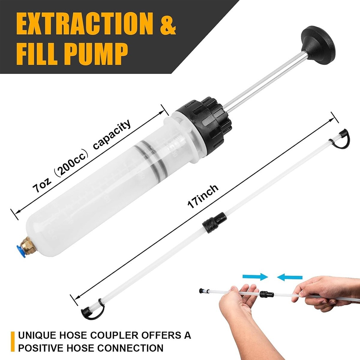 Fluid Extraction Filling Syringe Transfer Liquid Pump Oil Extractor Automotive - Image 2