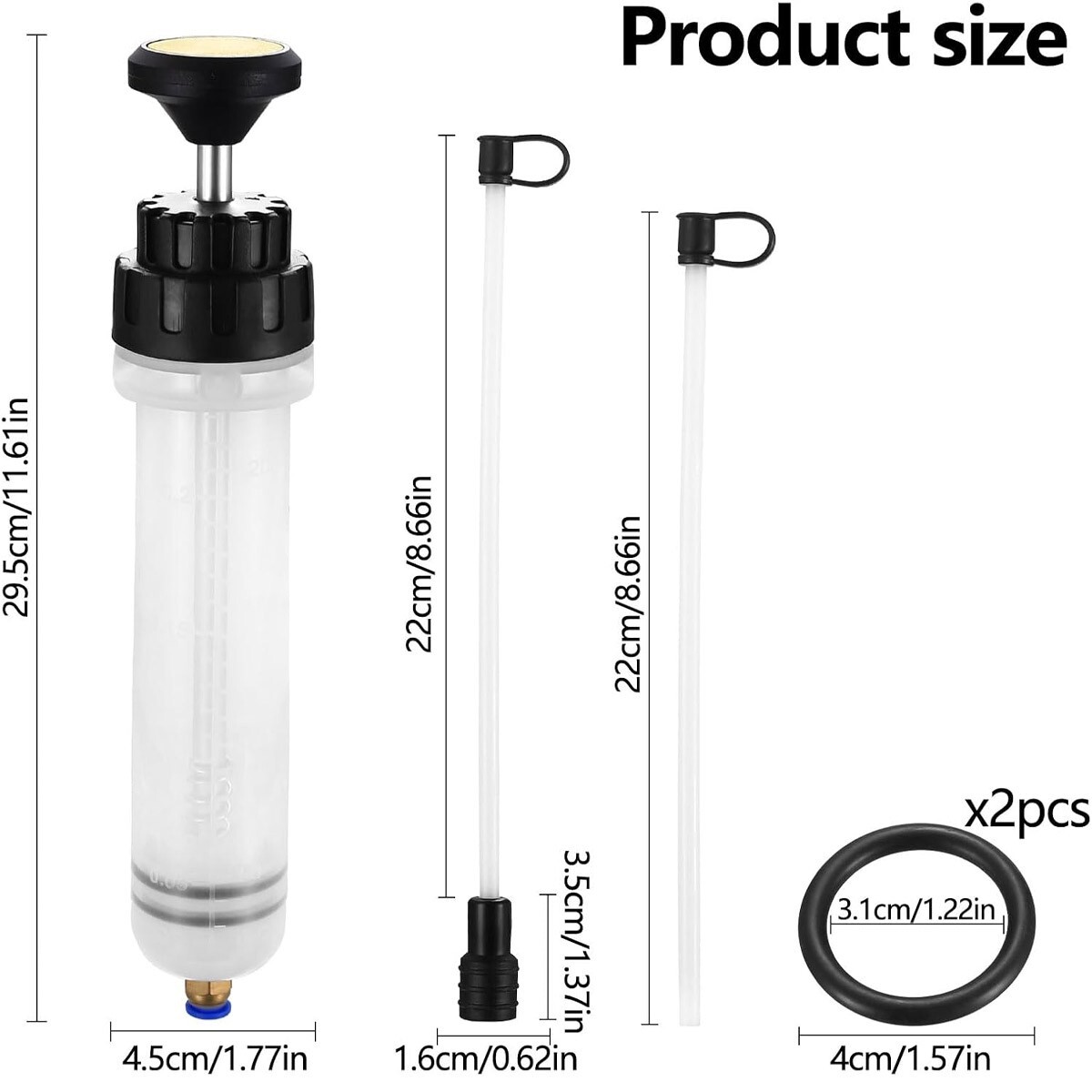 Fluid Extraction Filling Syringe Transfer Liquid Pump Oil Extractor Automotive - Image 2