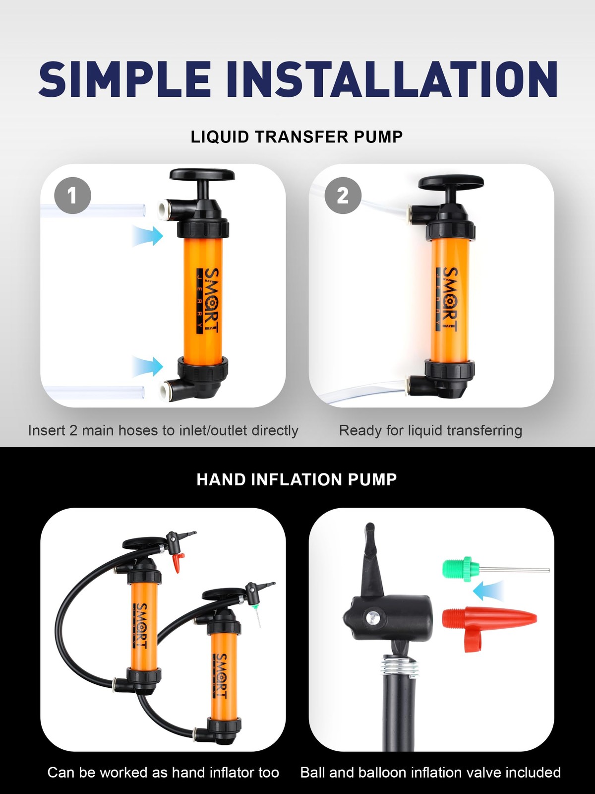 SMART JERRY - Siphon Pump for Gasoline Fluid Transfer Pump Automotive RV Anti... - Image 3