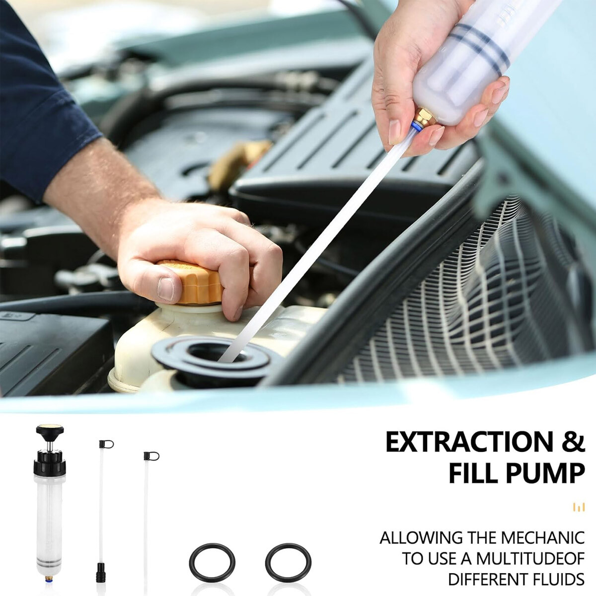 Fluid Extraction Filling Syringe Transfer Liquid Pump Oil Extractor Automotive - Image 2
