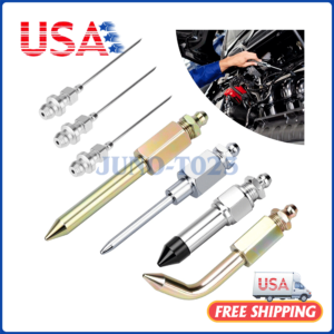 7X Grease Gun Accessory Kit Needle Tips Elbow Adapter Dispenser Rubber Nozzle US