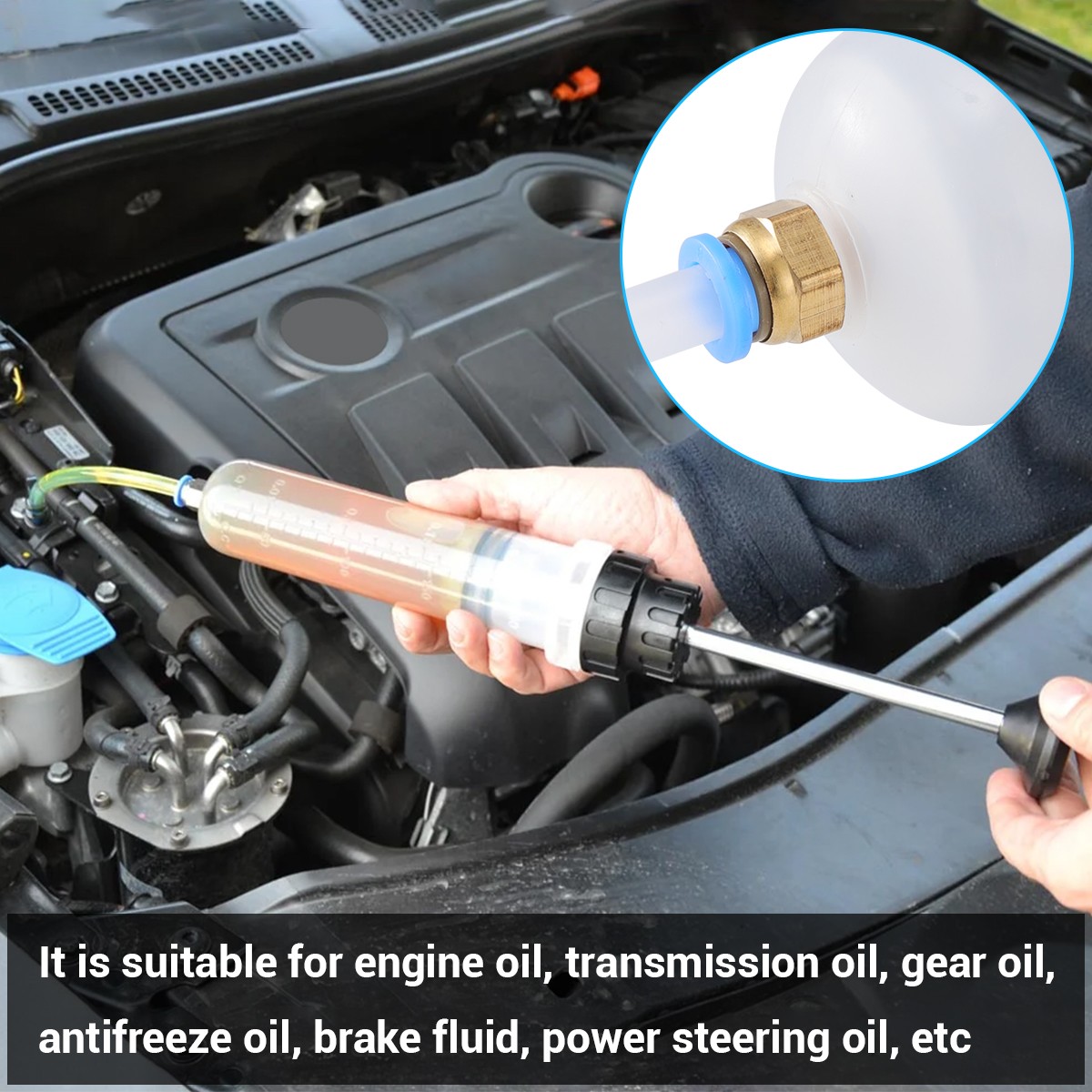 Fluid Extraction Filling Syringe Transfer Liquid Pump Oil Extractor Automotive - Image 3
