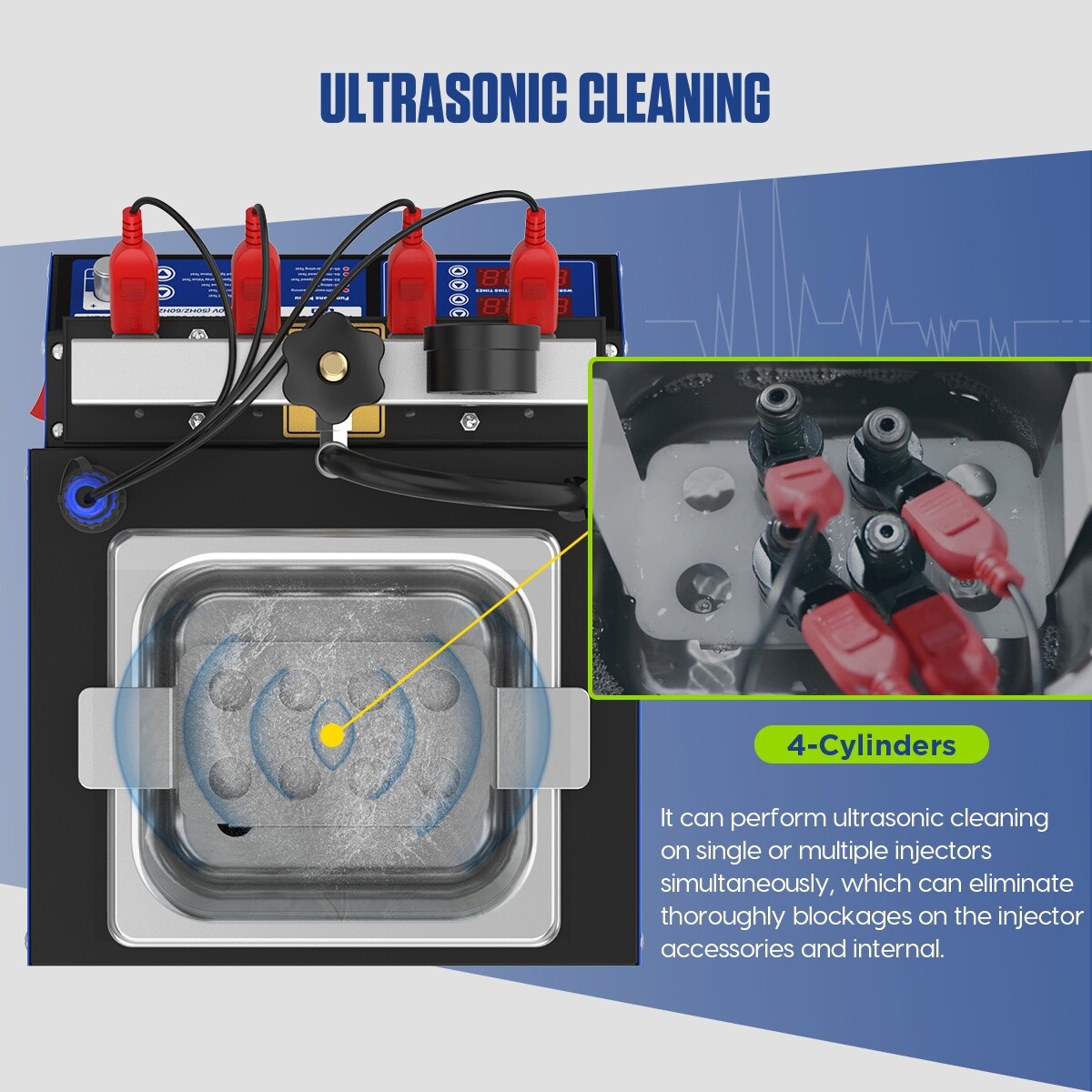 Automotive Ultrasonic Fuel Injector Cleaner Tester Injector Cleaning Machine - Image 4