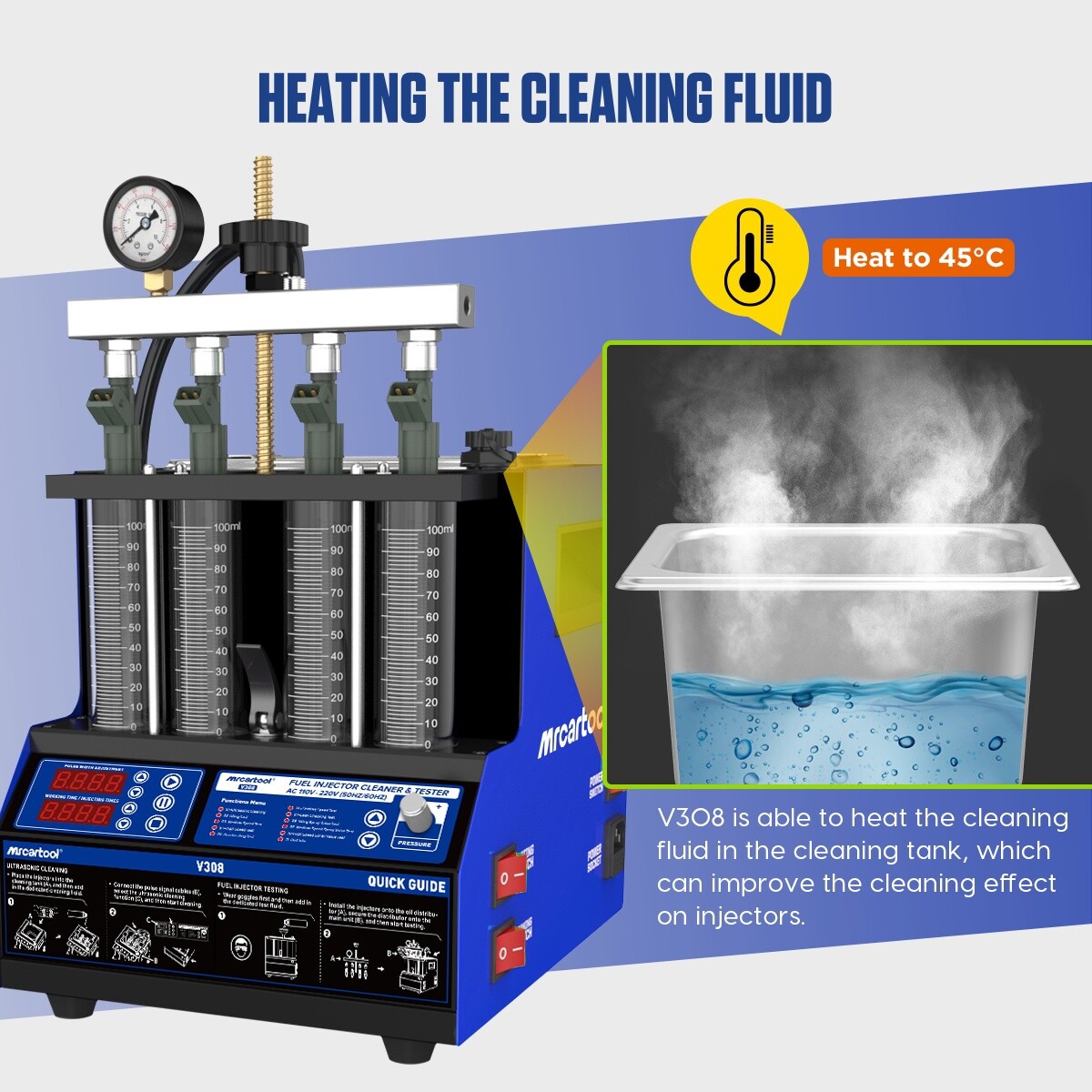 Automotive Ultrasonic Fuel Injector Cleaner Tester Injector Cleaning Machine - Image 5