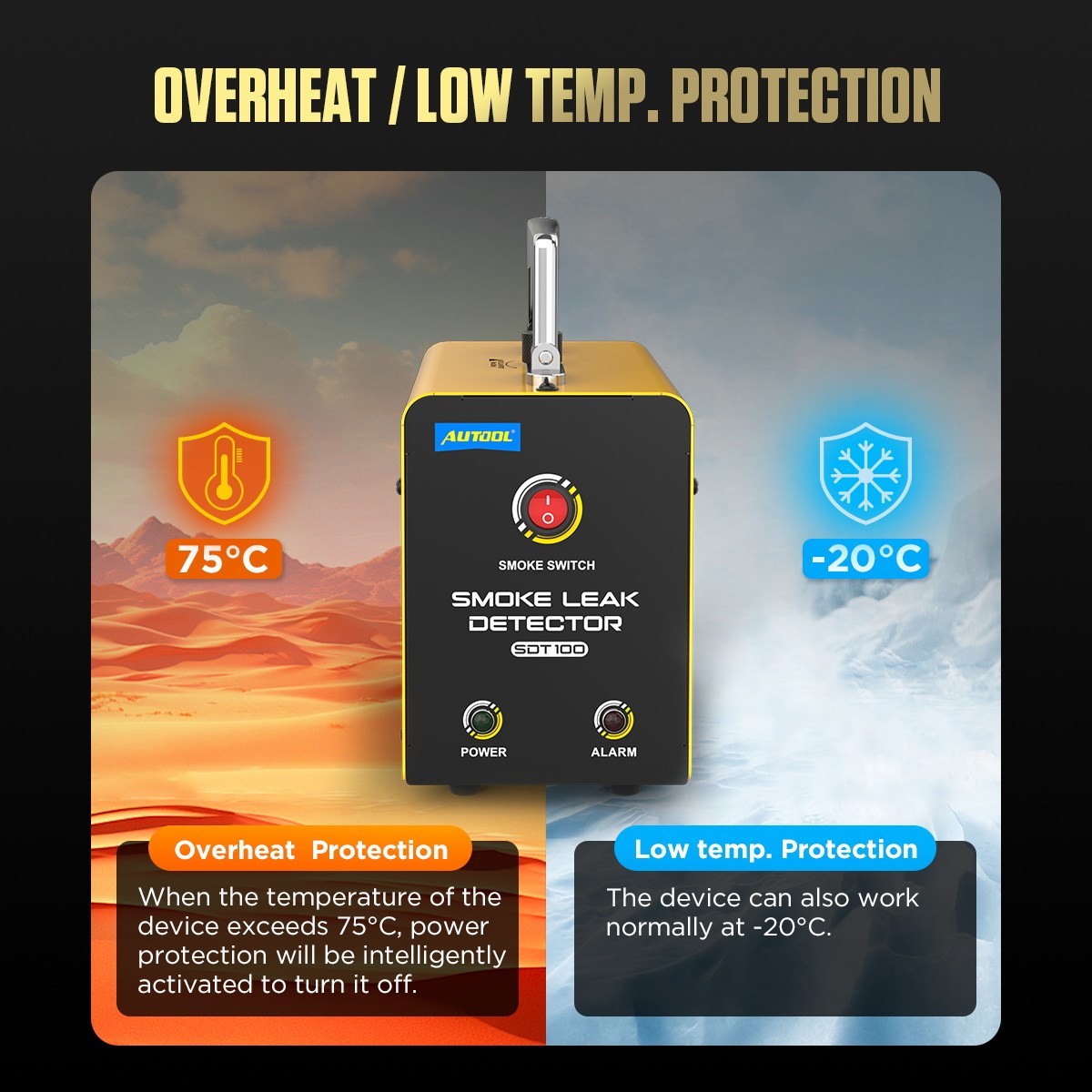 AUTOOL EVAP Smoke Mahcine Automotive Fuel Pipe Leak Detector Vacuum Smoke Tester - Image 5