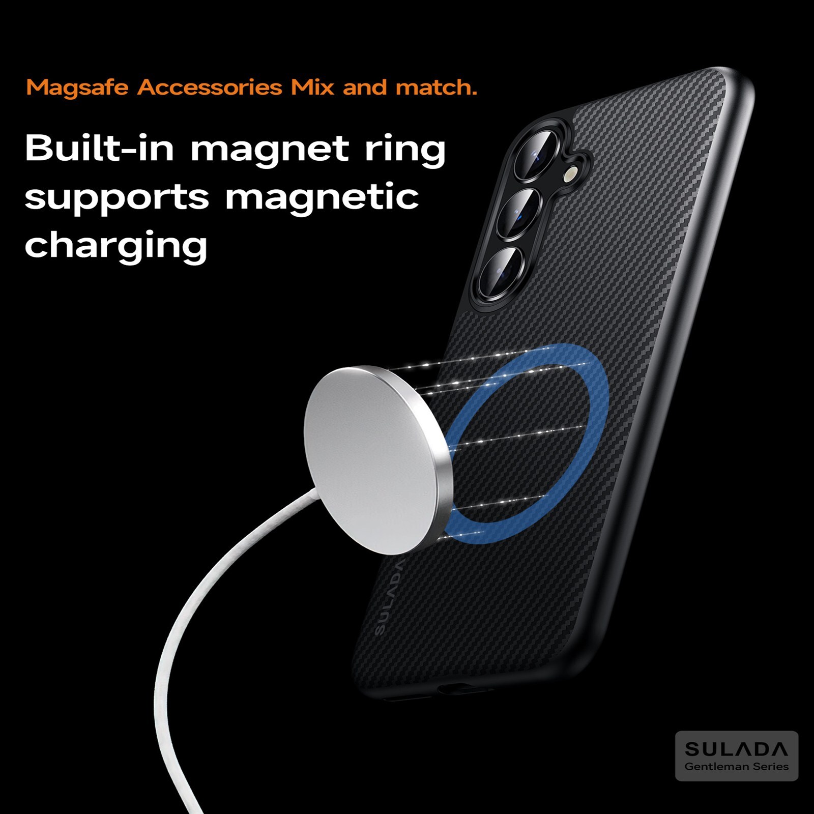 Slim Carbon Fibre Pattern Mag Safe Magnetic Case for Samsung S26 Ultra S25+ S25 - Image 3