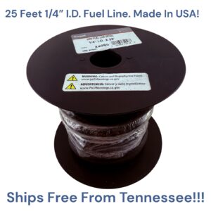 25ft. Roll of 1/4" ID Fuel Line Small Engine Lawn Mower Tractor Automotive