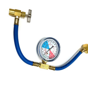 14" Automotive Refrigerant AC Charging Hose w/Gauge 4 Service Diagnostic 134a