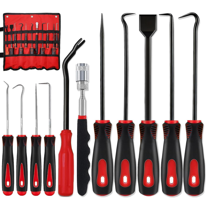 11PCS Precision Pick & Hook Set with Scraper and Magnetic Telescoping Tool Kit
