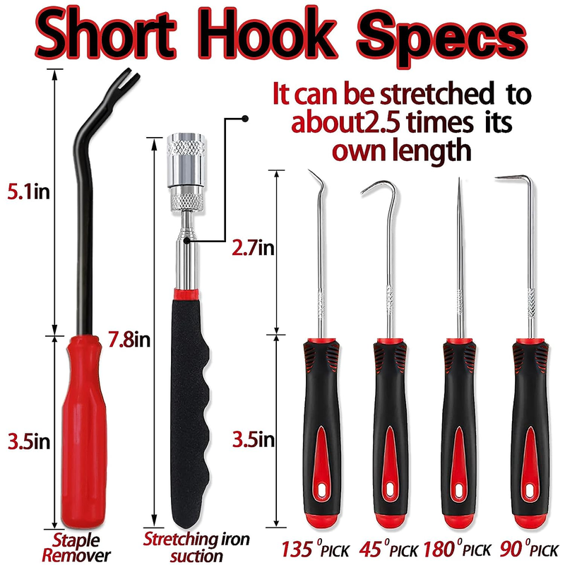 11PCS Precision Pick & Hook Set with Scraper and Magnetic Telescoping Tool Kit - Image 3
