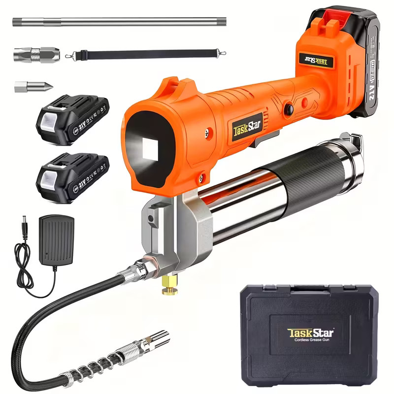 TaskStar Cordless Electric Grease Gun 1m Hose 10000 PSI Highpressure Grease Gun