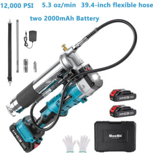 Seesii Cordless Grease Gun Electric Grease Gun Battery Powered 10000PSI/12000PSI