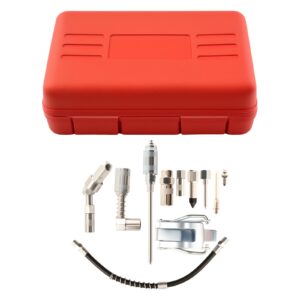 Automotive Grease Gun Kit 3000PSI with Spring Hose and Multiple Fittings