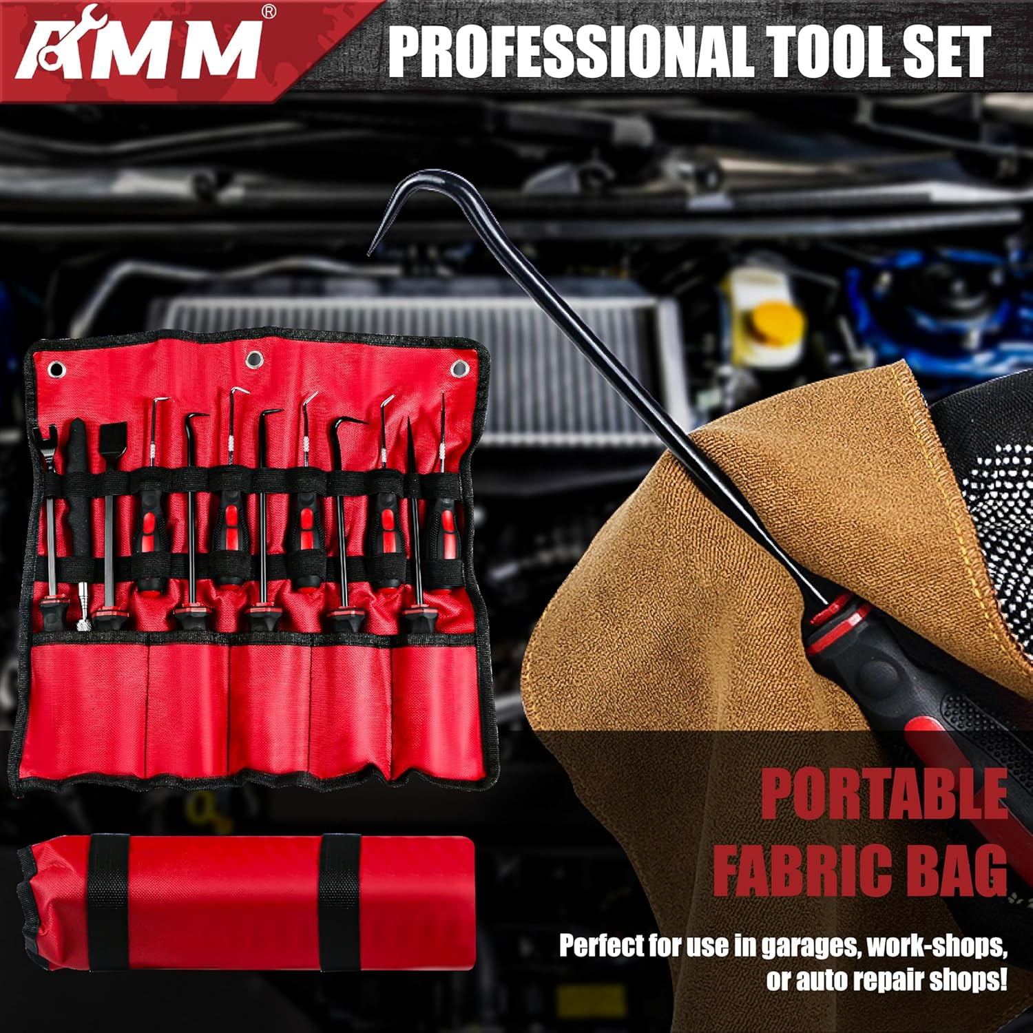 12PCS Hook Pick Tool Set Scraper Magnetic Telescoping Kit Electronics Automotive - Image 3