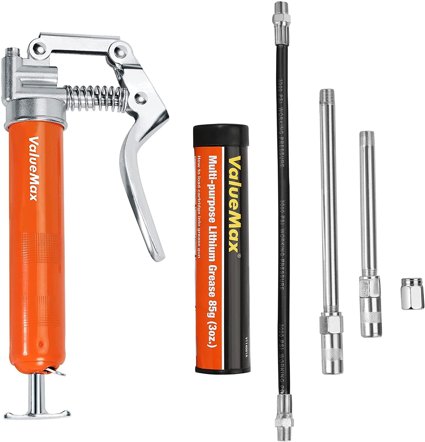 ValueMax Mini Pistol Grip Grease Gun Kit 3000 PSI Fit for Automotive Marine USA - Image 3