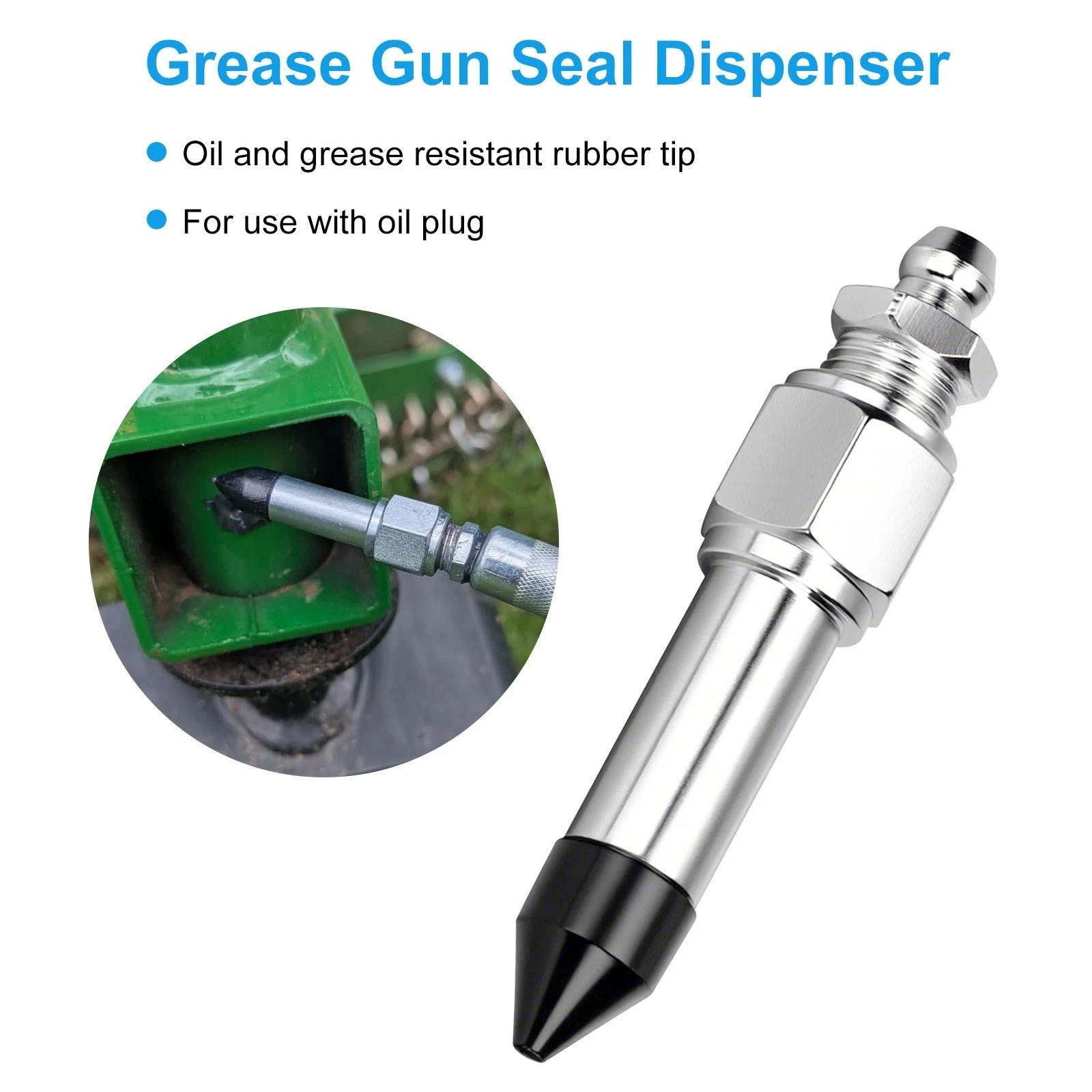 7pcs Grease Gun Accessory Kit Needle Tips Elbow Adapter Dispenser Rubber Nozzle - Image 5