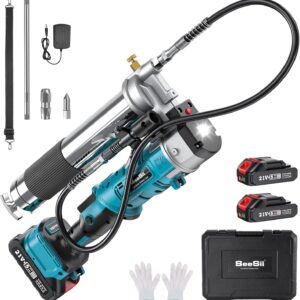 Seesii Electric Grease Gun 12000PSI Battery Power Cordless Grease Gun 2XBattery
