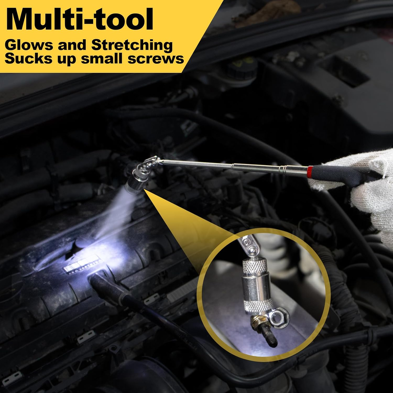 13 Pcs Precision Pick & Hook Set with Scraper Clip Pliers Fastener Remover & Mag - Image 4