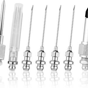 7pcs Grease Gun Accessory Grease Needle Nozzles Dispenser Rubber Nipple Adapter